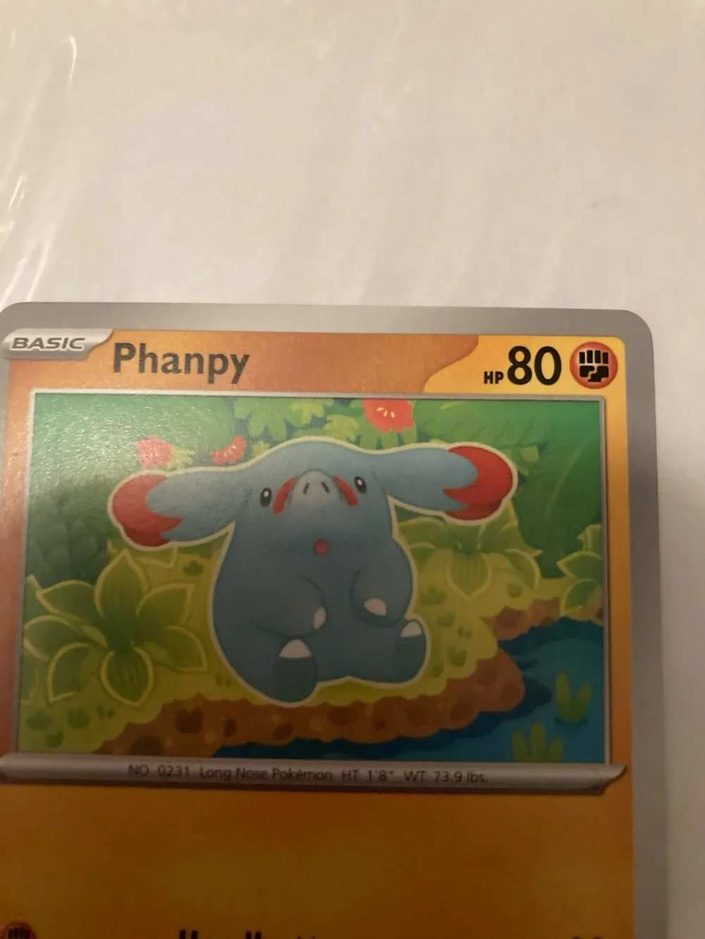 Pokemon Phanpy Trading Card - Blue and Orange